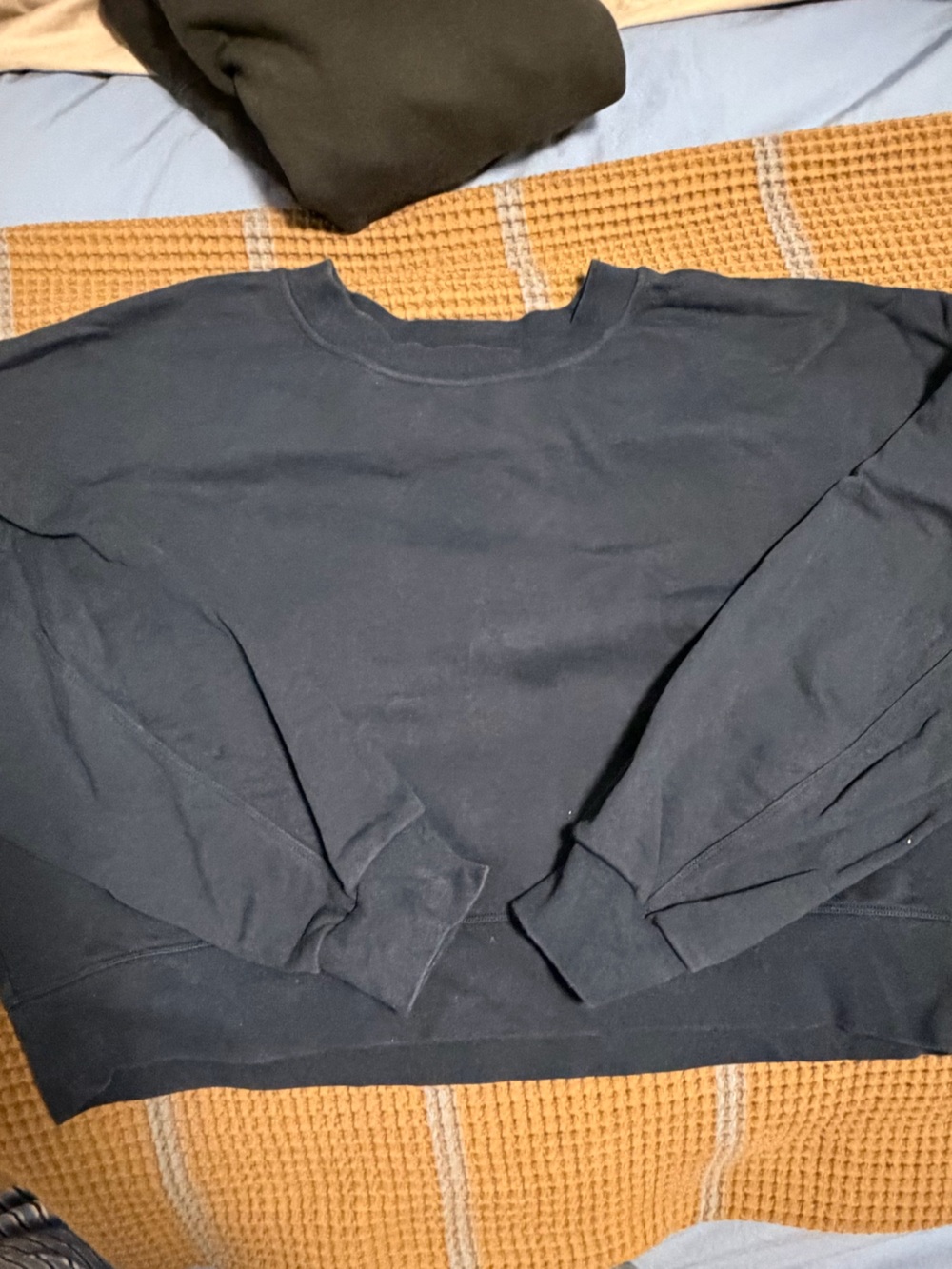 Oversized cropped crew French terry crewneck